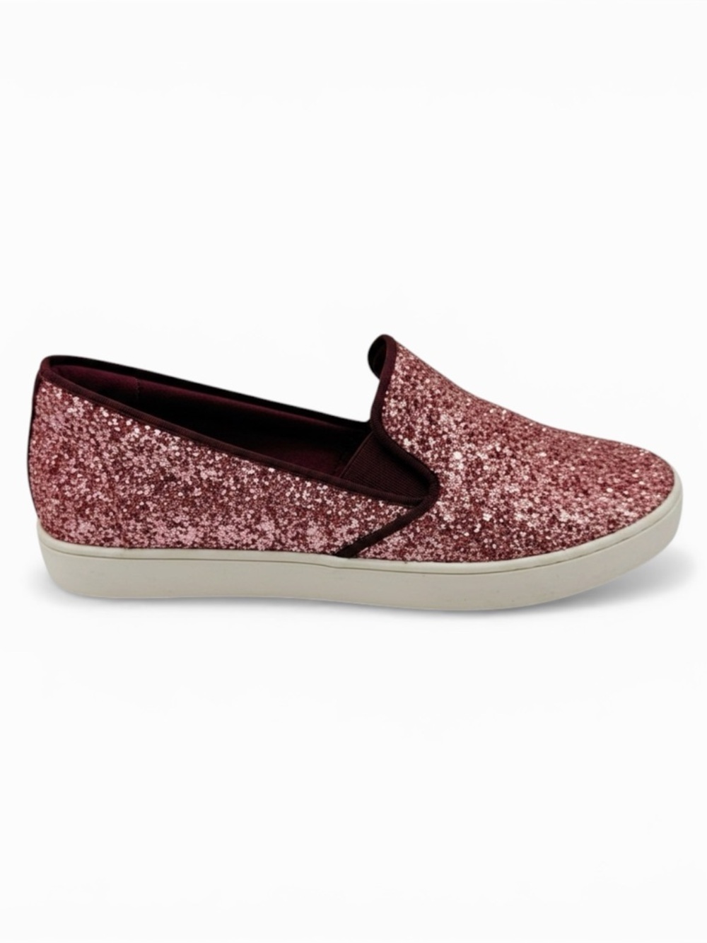Birdies Sneaker Womens 7 Pink Swift Slip On‎ Glitter Sparkle Flat Casual Shoes
